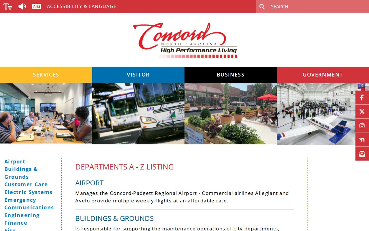 Cabarrus County people directories for Concord government contacts